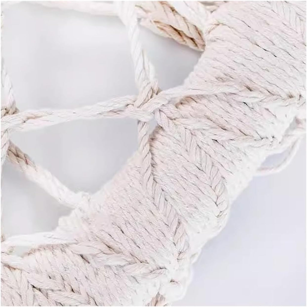 Wicker Chairs Hanging Basket Outdoor Cotton Rope Hanging Chair Balcony Rocking Chair Indoor Homestay Swing Patio Chair