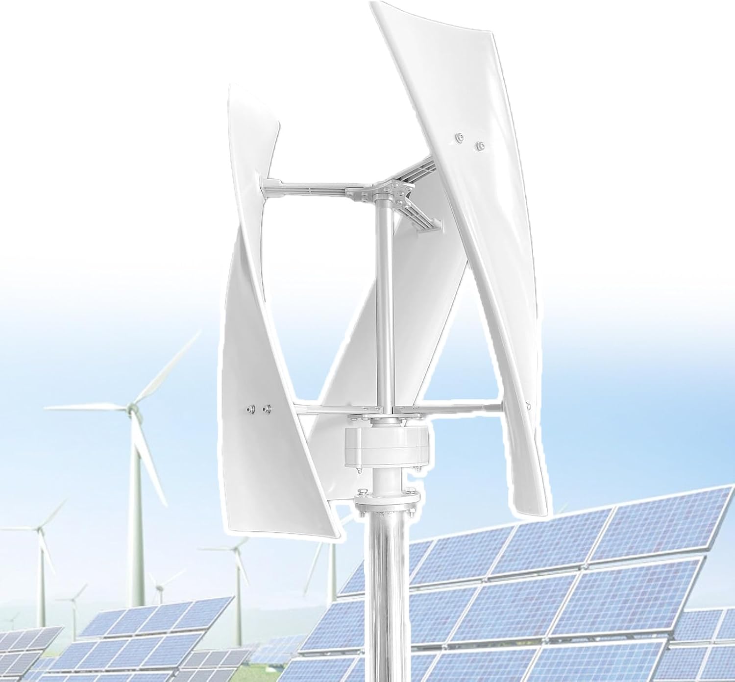 Wind Turbine Generator 3000W, 12V 24V with 3 Blades Wind Vertical Turbine Generator, AC Permanent Magnet Generator, Wind Turbine Kit,12V