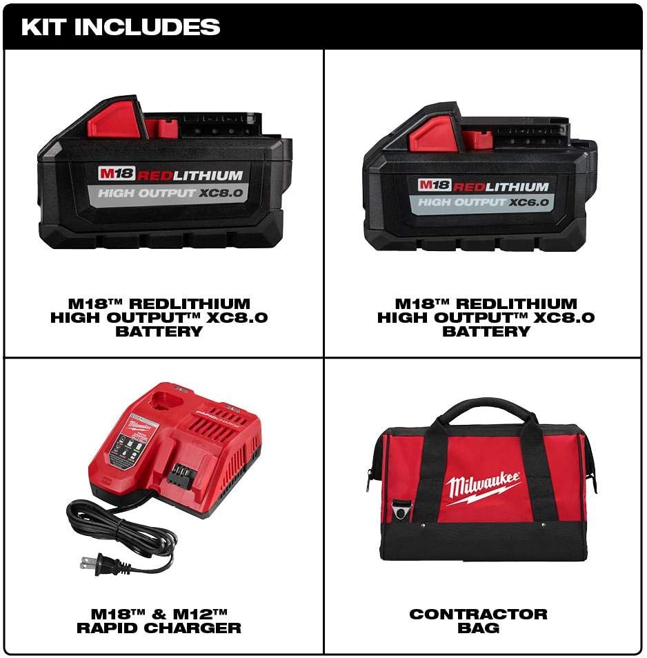 Milwaukee Electric - M18 8.0AH 6.0AH Starter KIT