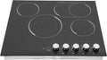 4 Burners Electric Cooktop, 24In Electric Kitchen Stoves 1200W Induction Cooktop with LED Screen for Home and Hotel 23.62 x 20.08 x 3.94 Inch