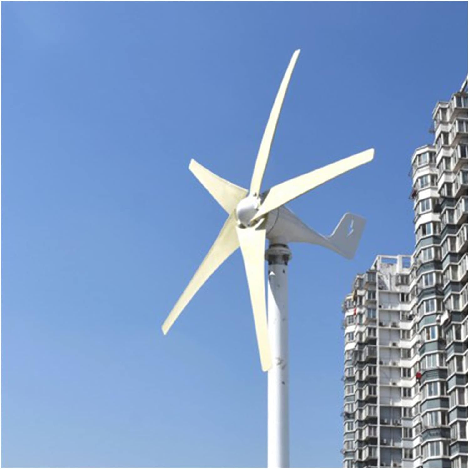Wind Generator, 3000W 5 Blades Free Energy Windmill 12V 24V 48V Wind Power Small Wind Turbine Generator MPPT Controller for Home Use,for Home, Farm, RVs, Boats(Wind Turbine,24_5 Blades)