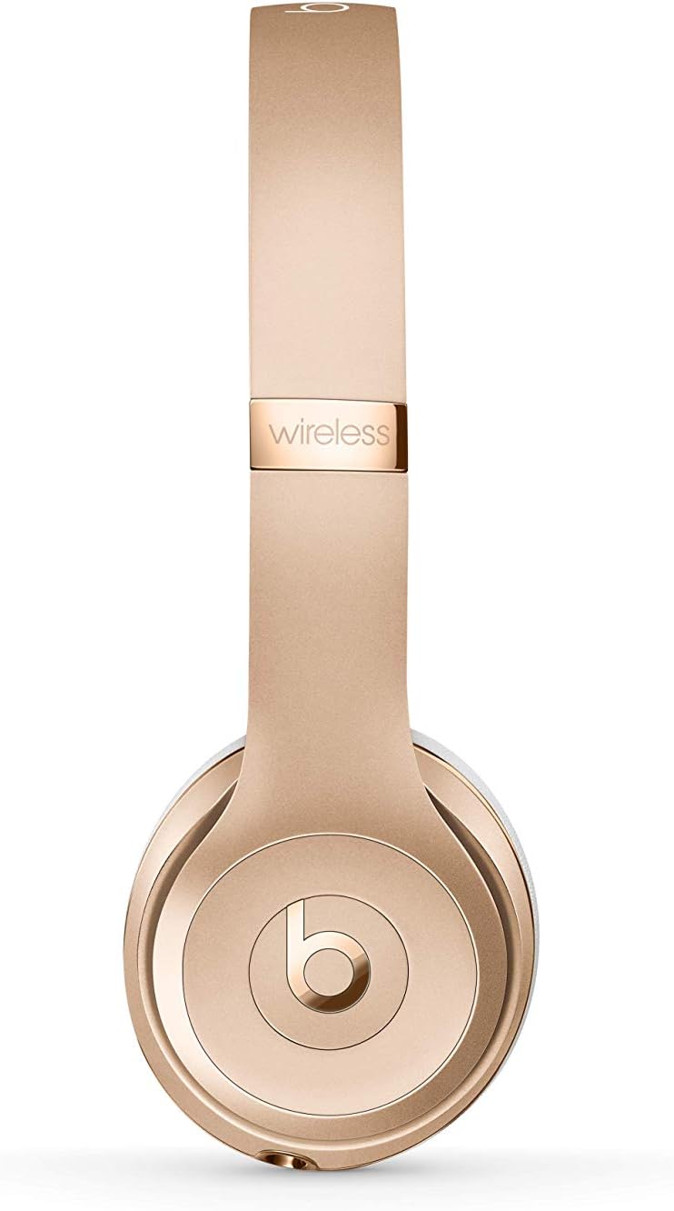 Beats Solo3 Wireless On-Ear Headphones - Apple W1 Headphone Chip, Class 1 Bluetooth, 40 Hours of Listening Time - Gold (Previous Model)