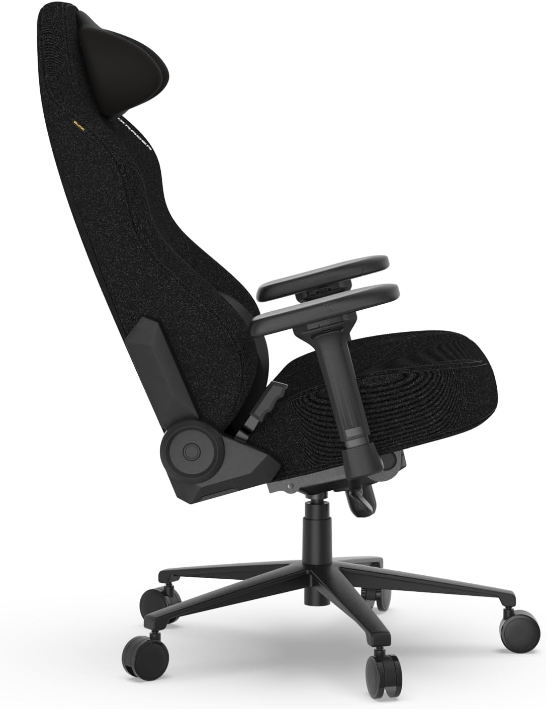DXRacer Craft L Video Gaming Chair for Adults, Ergonomic Office Reclining Computer Chair with Magnetic Head Pillow and Lumbar Support, Racing Style Height Adjustable (Woven Fabric, Black)