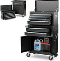 ERGOMASTER Large Rolling Tool-Chest with 6 Drawers Heavy Duty Tool-Cabinet on Wheels Lockable and Lock System for Garage Workshop(28 x 13 x 44'-Black)
