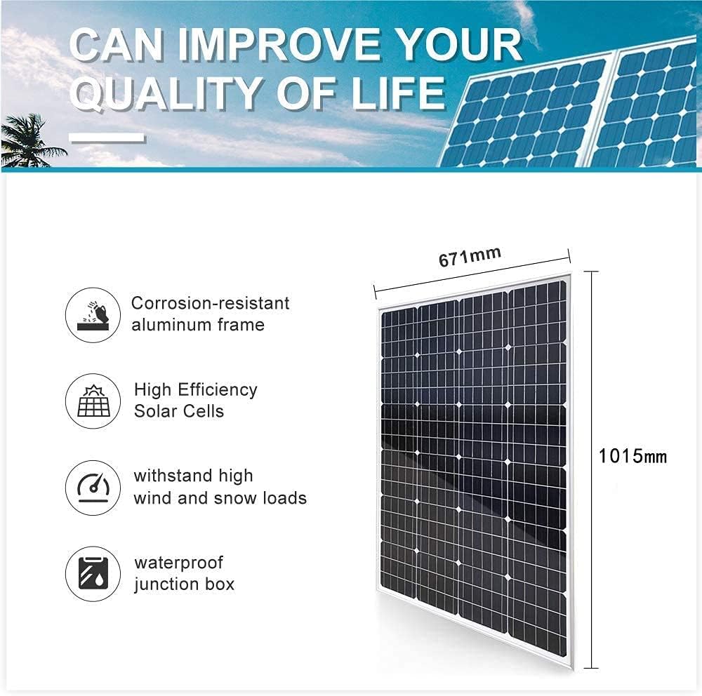 1600W Wind Solar Generator Kit with 3000W Inverter: 400W Wind Turbine(6 Blades) + 10PCS 120W Mono Solar Panels + MPPT Charge Controller + Accessories (1600W kit with 3000W Inverter, for 12V System)