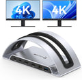 TobenONE Laptop Docking Station Dual Monitor 4K@60Hz with 100W Power Adapter, Vertical Docking Station with HDMI, USB A&C 3.2 Ports, SD/microSD, Audio for Dell/HP/Lenovo/Surface