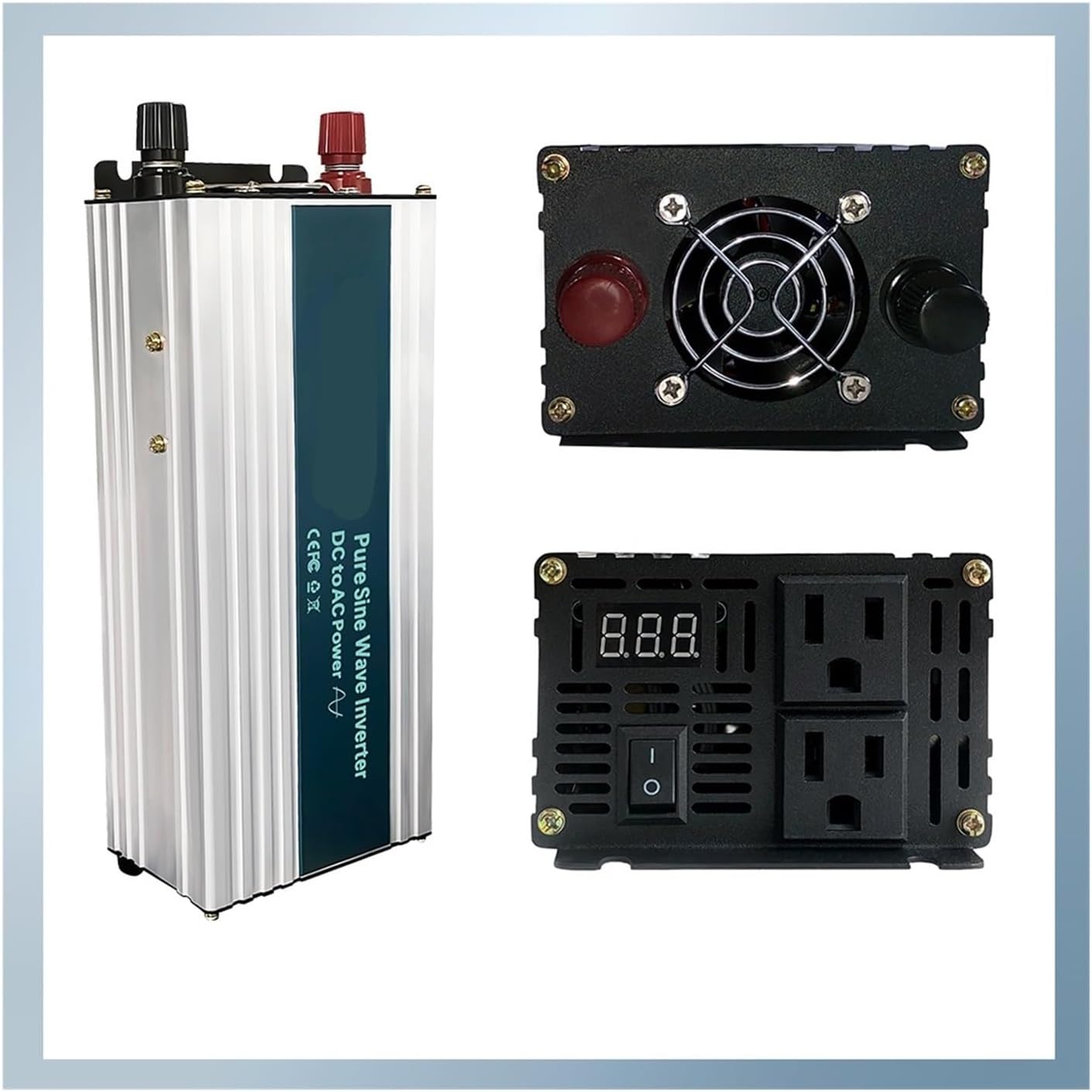 1800W Pure Sine Wave Inverter 12V 220V Battery Bank Power Supply Generator Solar Panel 12/36/48V DC to 120/230/240V AC Converter(48V,100V)
