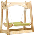 Cat Hammock Bed, Hanging Cat Bed, Hammock Rocking Chair, Wooden Comfortable Breathable Stable Quiet Summer Hanging Cat Bed for All Seasons (DC-006-2)