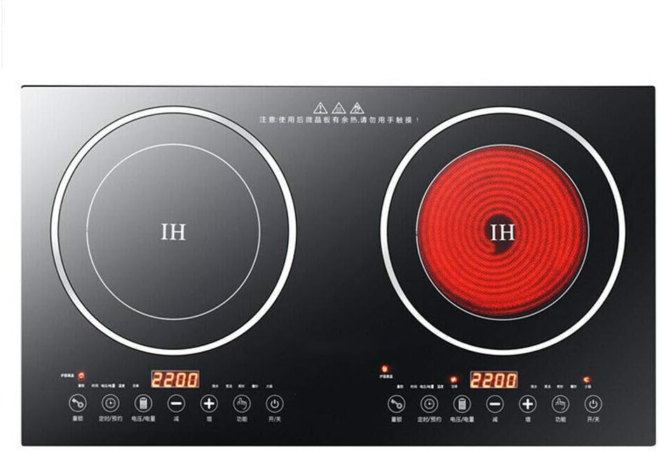 Portable Induction Cooktop - 110V 8 Levels Electric Dual Induction Cooker Cooktop Countertop Double Burner Suitable for Cast Iron Cookware Kitchen or Resturant USA STOCK