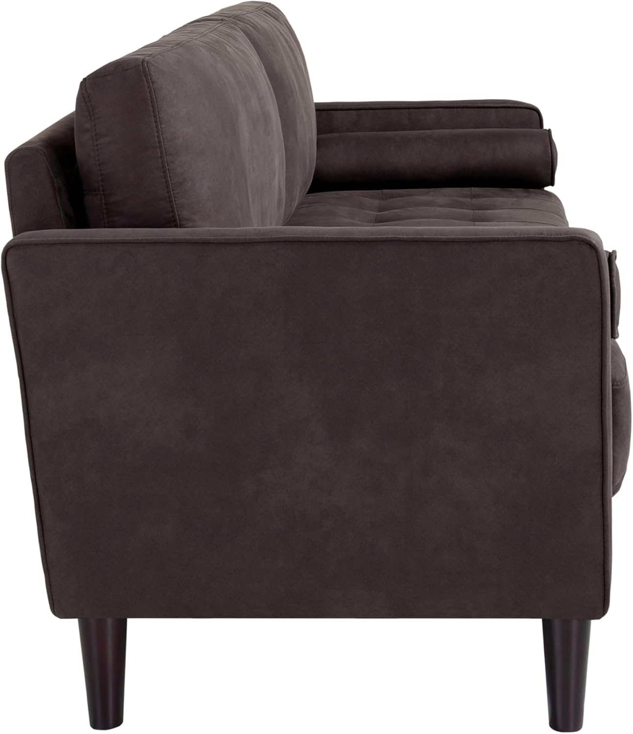 Studio Living® Lexington 75.6' Sofa, Modern Design, Pocket Coil Comfort, Easy Assembly, Faux-Suede Fabric, Charcoal