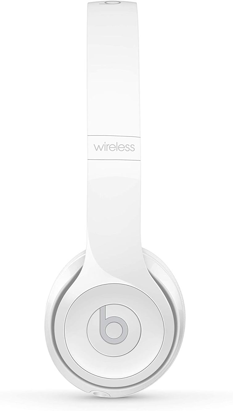 Beats Solo3 Wireless On-Ear Headphones - Apple W1 Headphone Chip, Class 1 Bluetooth, 40 Hours of Listening Time - Gloss White (Previous Model)