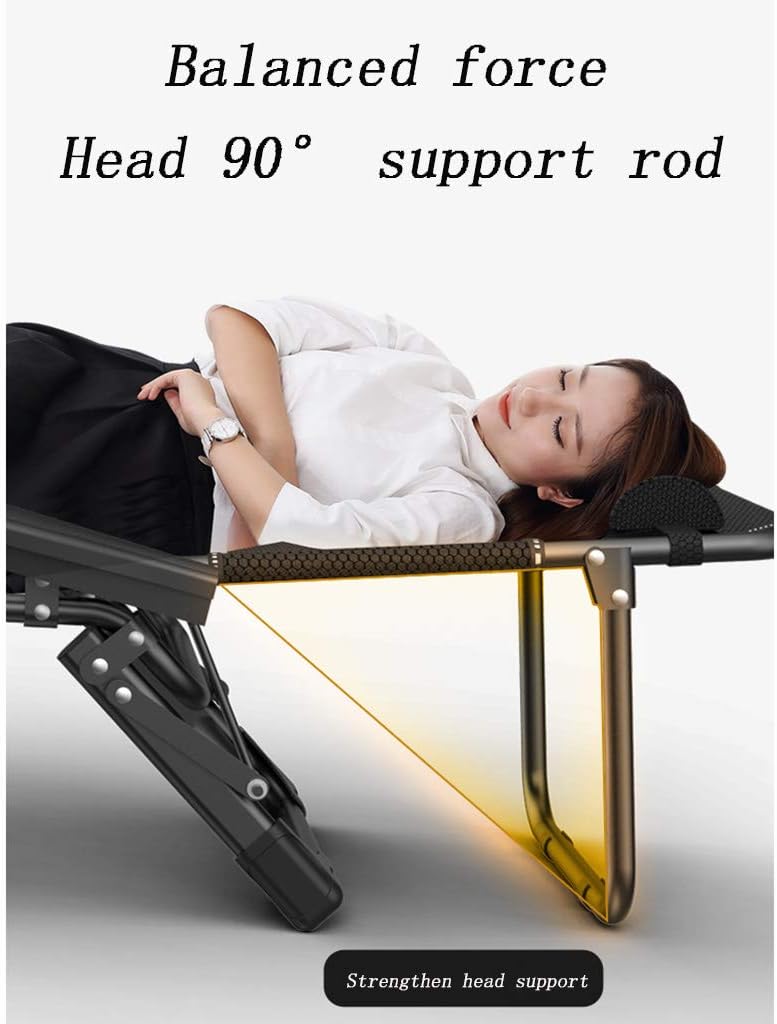 Portable Folding Deck Chair, Office nap Rocking Chair for Indoor/Outdoor/Balcony/Garden/Fishing