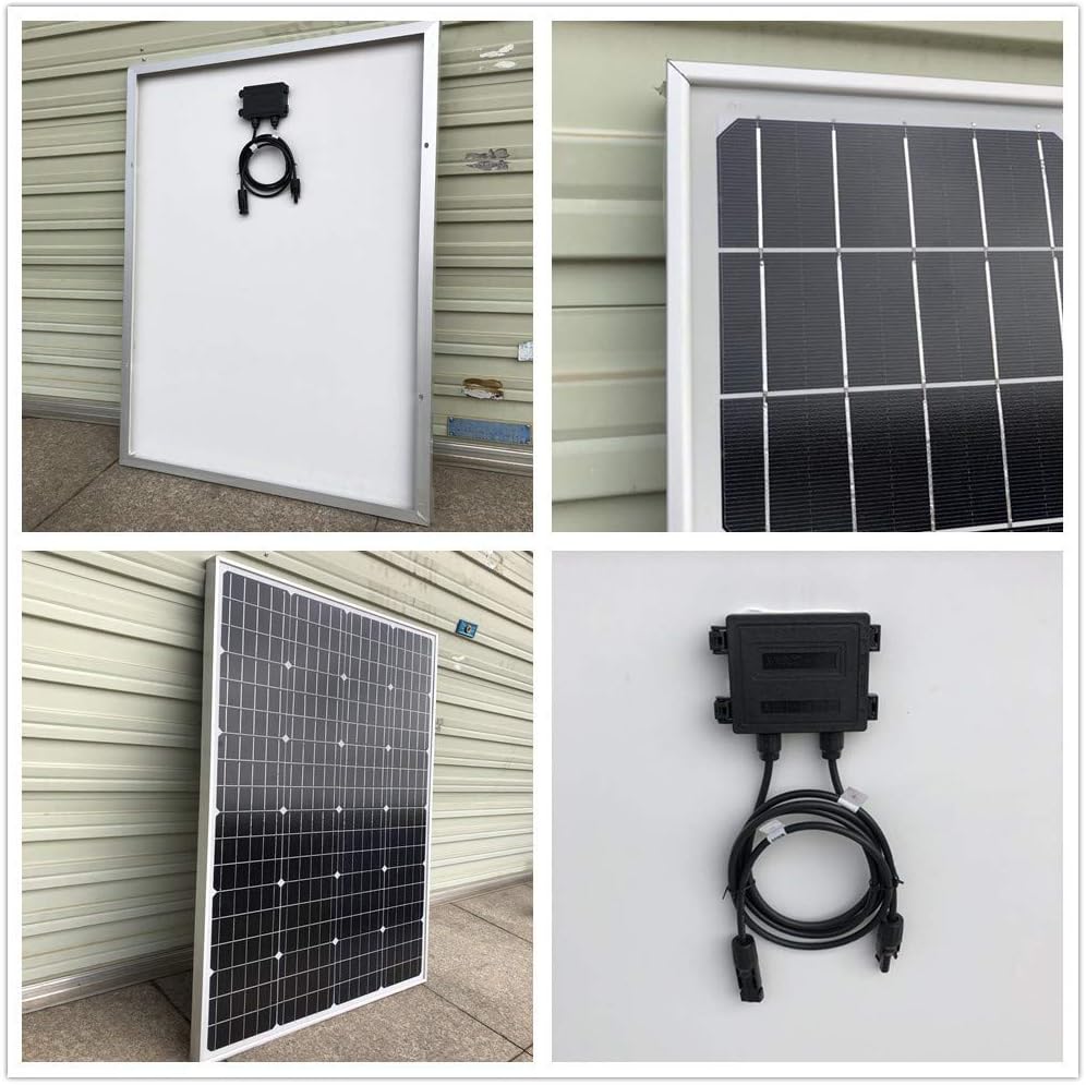 1000W Solar Wind Hybrid Kit 12V Battery Charger with 3000W Inverter: 5pcs 120W Monocrystalline Solar Panel,400W Wind Turbine Generator,Hybrid MPPT Charge Controller & Brackets