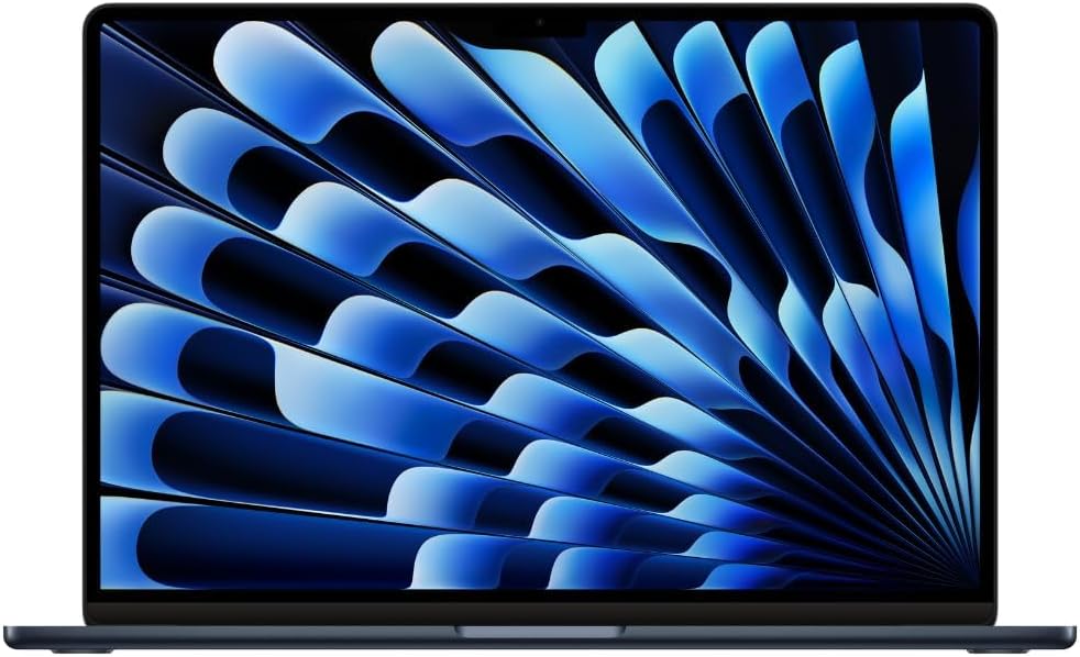 2023 Apple MacBook Air with Apple M2 Chip with 8-Core CPU/10-Core GPU (15-inch, 8GB RAM, 1TB SSD Storage) (QWERTY English) Midnight (Renewed)