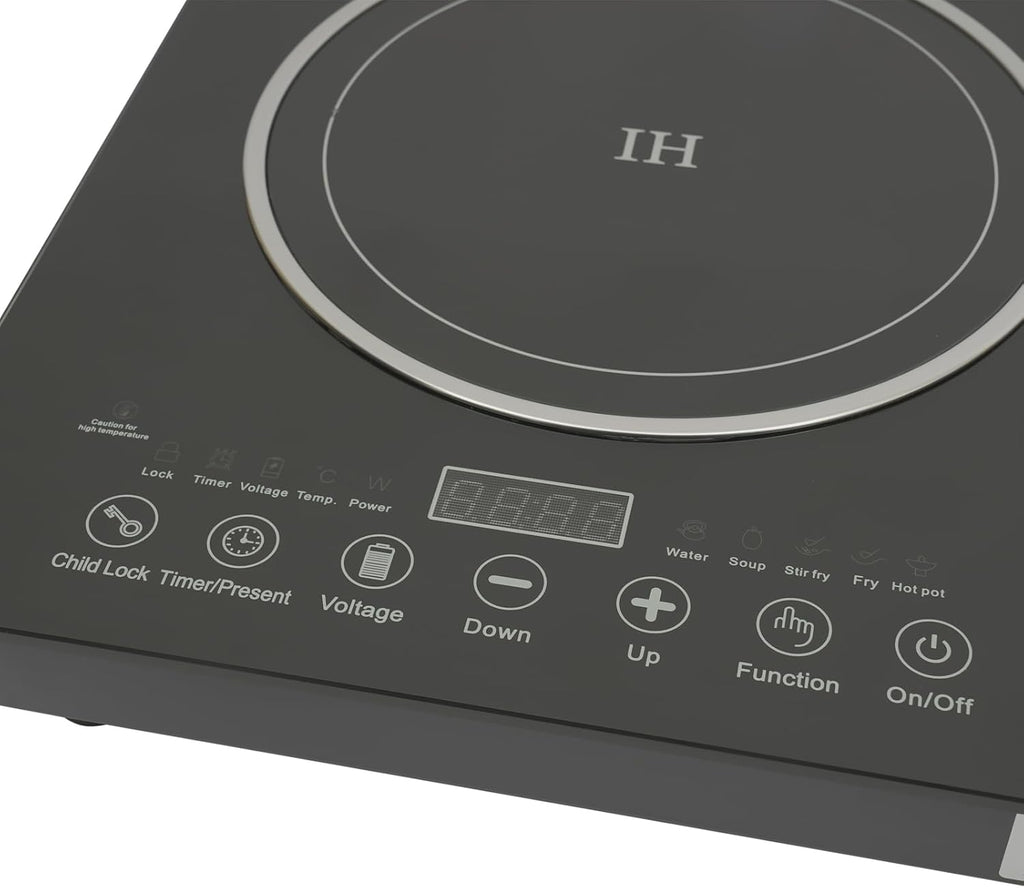 Double Induction Cooktop Portable Induction Cooker with 2 Burner Independent Control, Level 8 Firepower, 3-Hour Timer, Safety Lock, 2400w(1200w+1200w) Sensor Touch (2 Burner 2400W)