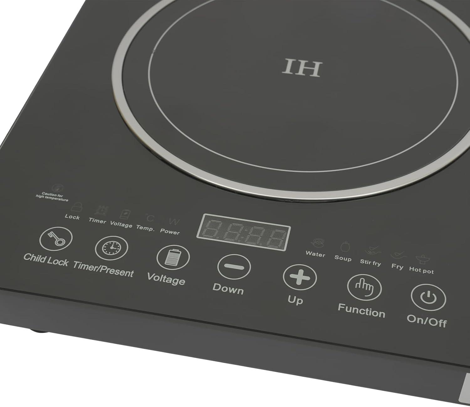 Double Induction Cooktop Portable Induction Cooker with 2 Burner Independent Control, Level 8 Firepower, 3-Hour Timer, Safety Lock, 2400w(1200w+1200w) Sensor Touch (2 Burner 2400W)