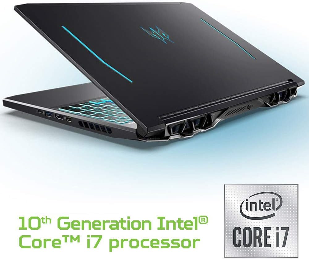 Acer Predator Helios 300 Gaming Laptop, Intel i7-10750H, NVIDIA GeForce RTX 3060 Laptop GPU, 15.6' Full HD 144Hz 3ms IPS Display, 16GB DDR4, 512GB NVMe SSD, WiFi 6, RGB Keyboard, PH315-53-71HN