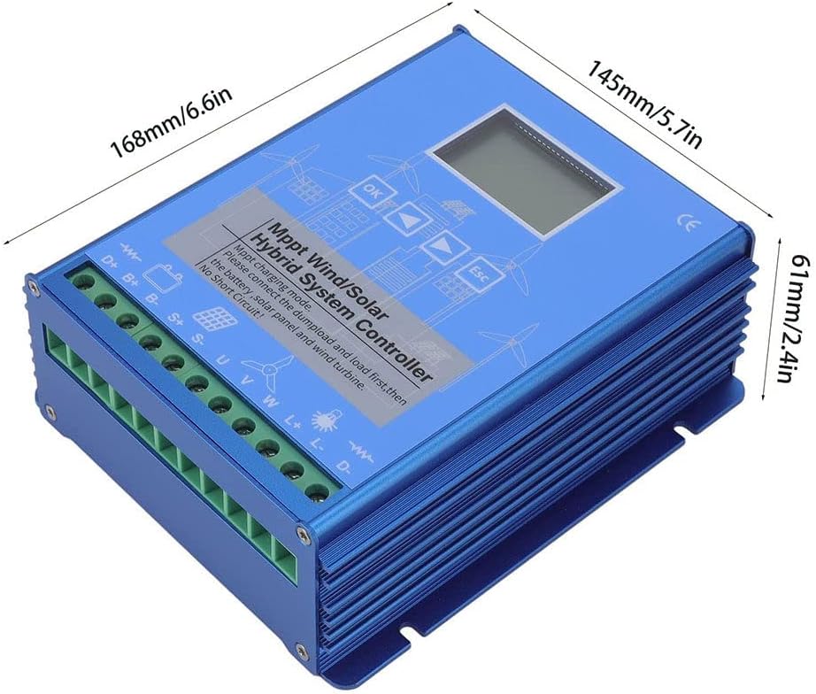 4000W Wind Solar Hybrid System MPPT Charge Controller with Dump Load 1000w Wind Turbine Generator 3000W Solar Panel 12V 24V 48VAuto Regulator,48v
