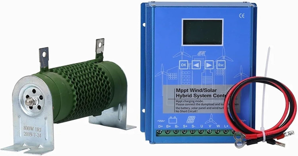 Solar Controller, Hybrid Controller 6000W 12V 24V 48V Auto Boost Charger Wind Generator Solar Panel with Dump Load System Home Use(3000W,24V 48V Auto)
