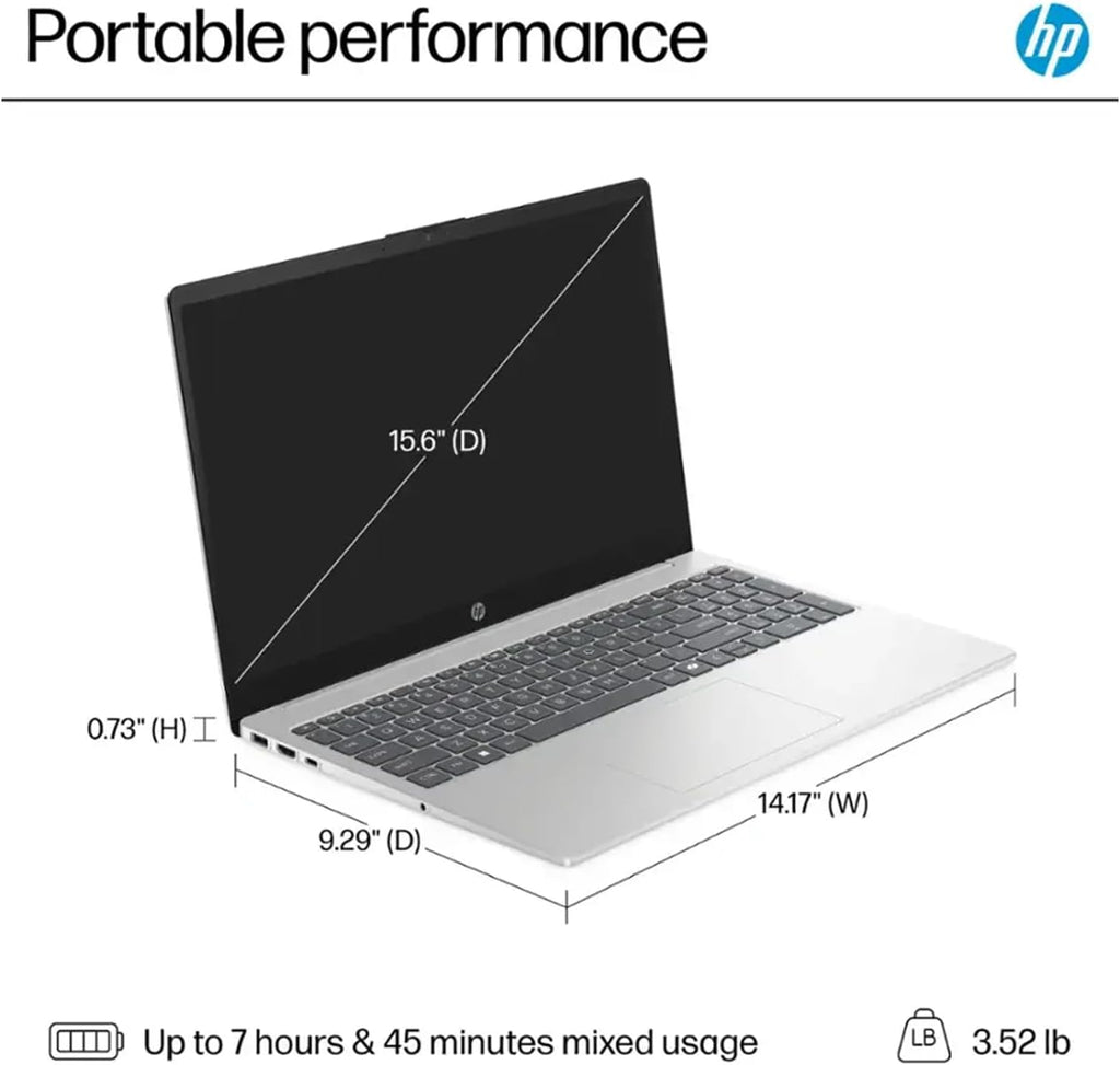 HP New Core i7 15.6' Laptop for Business & Academic | 2025/2026 Edition | Intel High-Performance Core i7-1255U up to 4.7GHz | 24GB RAM - 1TB PCIe SSD | Webcam | FHD | Long Battery Life | Windows 11