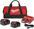 Milwaukee 48-59-1840P M18 18-Volt Lithium-Ion XC Starter Kit with Two 4.0 Ah Batteries, Charger