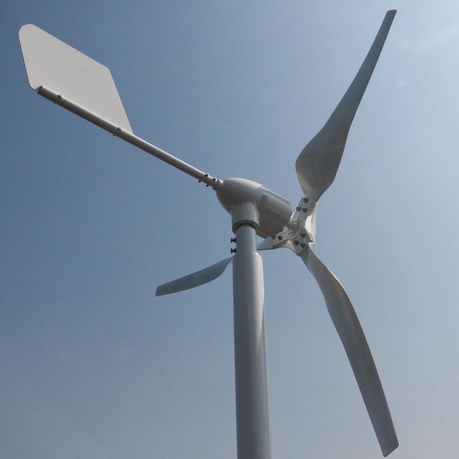2200W / 3000W Home Wind Turbine Generator Kit 12V / 24V / 48V Permanent Magnet Wind Turbine Generator with Controller, 3 Blades Economy Windmill for Wind Solar Hybrid System,3000w,24V