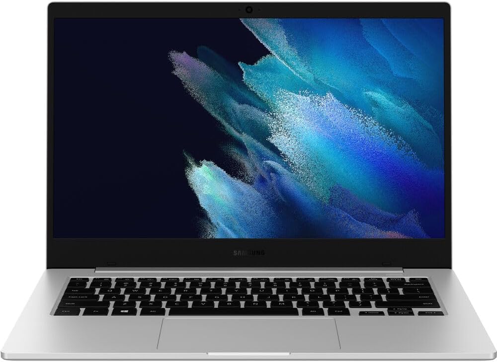 SAMSUNG Galaxy Chromebook Go 14' Laptop Computer, Wi-Fi, Lightweight Slim Durable Design, 12-Hour-Battery, 4GB Memory, 32GB eMMC, Silver/Black