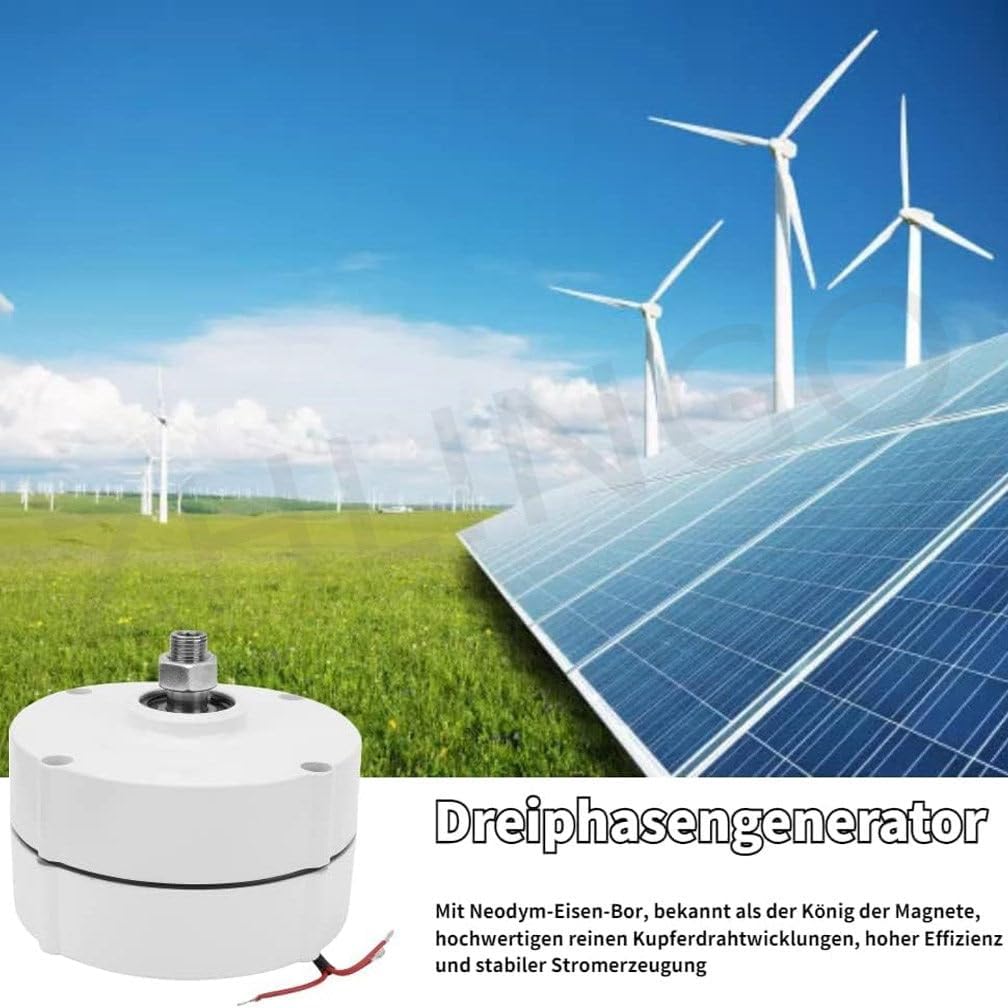 Three-Phase alternator Permanent Magnet Generator, 3000W 5000W 6000W 8000W 9000W 10000W Rare Earth NdFeB Electric 3 Phase High Speed Permanent Magnet Generator with Rectifier,24V-6000W