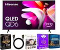 Hisense 75QD65NFKIT1 75 inch Class QD65 Series QLED 4K UHD Smart Fire TV with Streaming Bundle HDMI Cable and 12 Month
