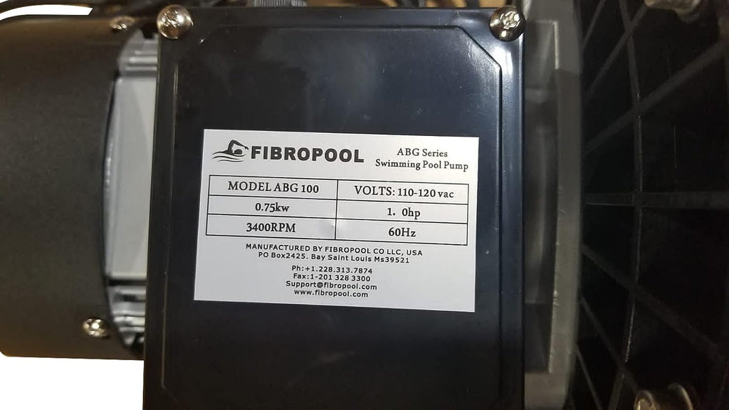 FibroPool 1HP Above Ground Pool Pump – 4500 GPH High Efficiency Motor, Clear Lid Strainer, 120V Pool Pump with Hose Adapters for Easy Installation, Heavy Duty ABG100