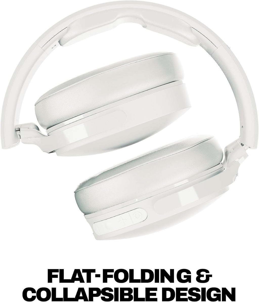 Skullcandy Hesh Evo Wireless Over-Ear Bluetooth Headphones, Noise Isolating, Up to 36 Hours Battery, Foldable Lightweight Design, Microphone for iPhone Android - Bone