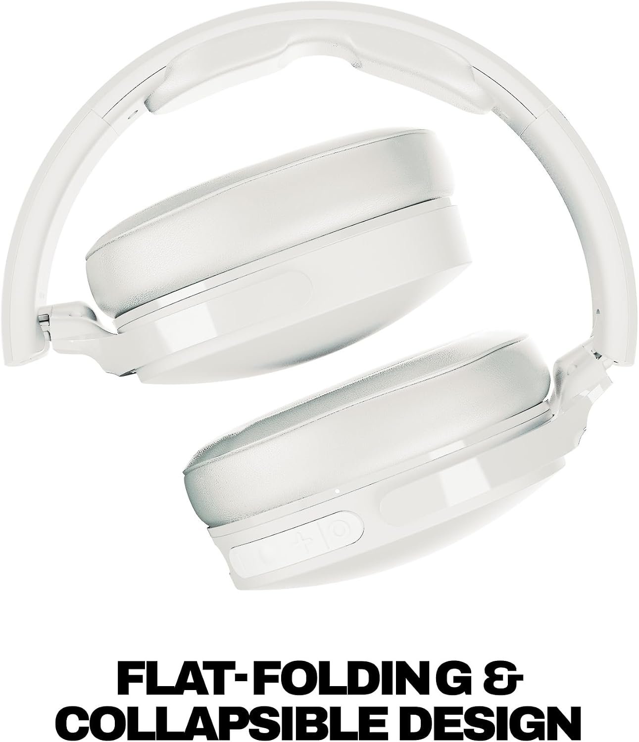 Skullcandy Hesh Evo Wireless Over-Ear Bluetooth Headphones, Noise Isolating, Up to 36 Hours Battery, Foldable Lightweight Design, Microphone for iPhone Android - Bone