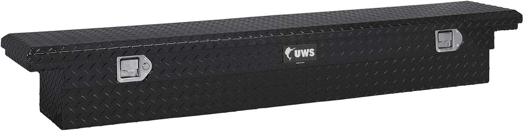 UWS EC10552 69-Inch Gloss Black Heavy-Wall Aluminum Slim Truck Tool Box with Low Profile, RigidCore Lid