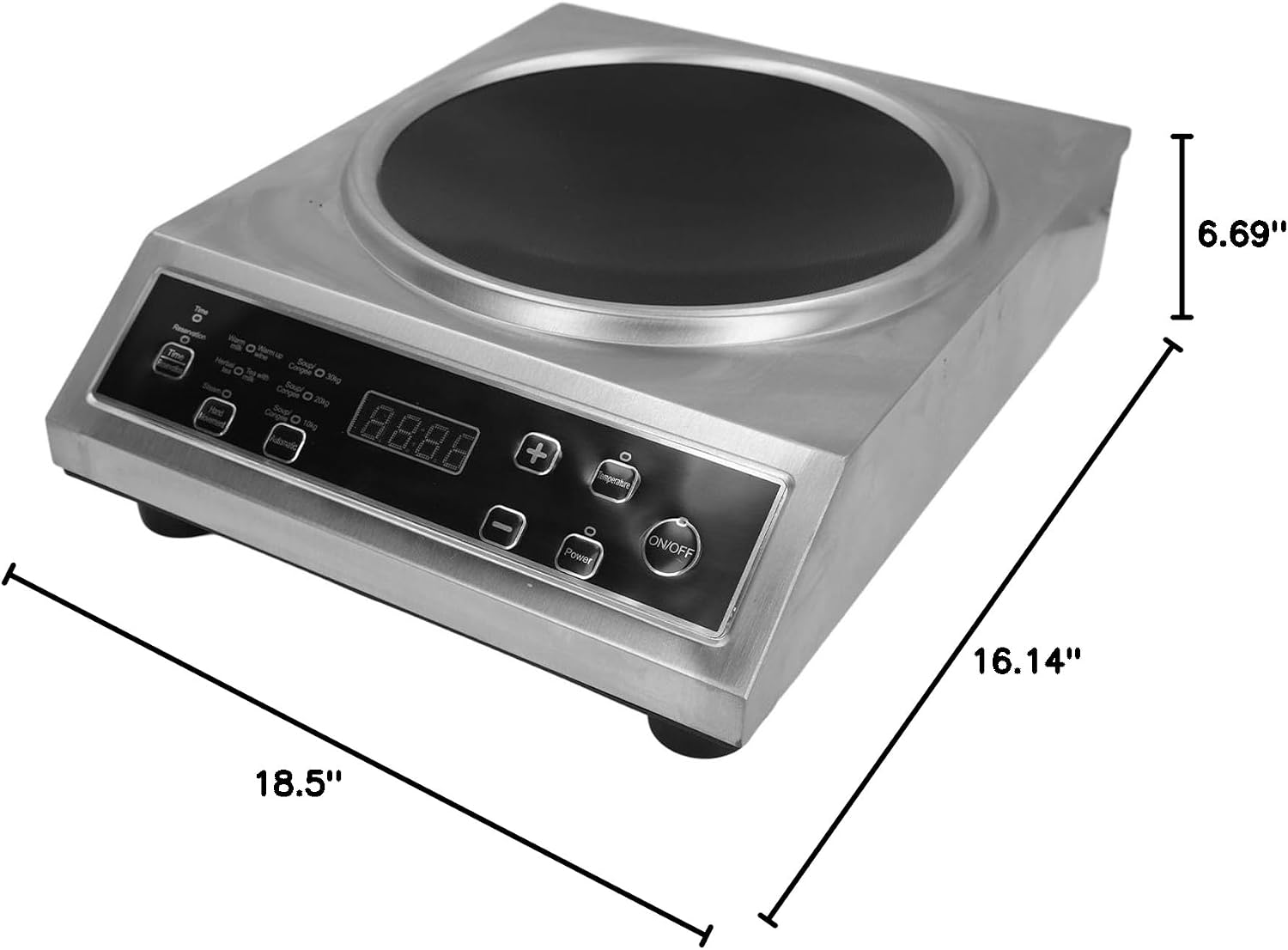 3500W Portable Induction Cooktop Concave Design Induction Hot Plate Countertop Burner with Sensor Touch Panel for Cooking (US Plug 110V)