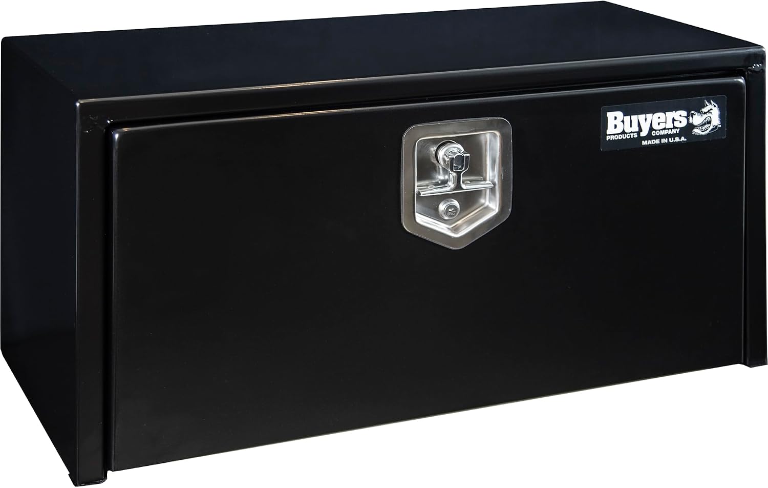 Buyers Products 1703324 Black Steel Underbody Truck Tool Box – 15 x 30 x 30 Inch - Truck Bed & Underbelly RV Storage Box, Locking T-Latch, Weather-Resistant, Heavy-Duty Flatbed Job Box, Made in USA