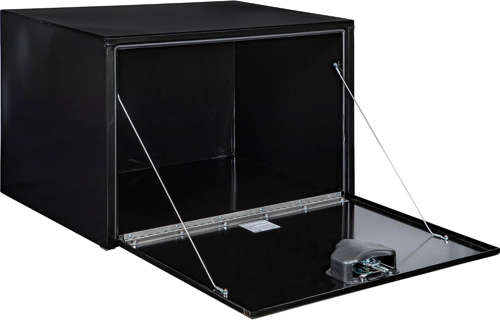 Buyers Products 1704305 Black Steel Underbody Truck Tool Box – 24 x 24 x 36 Inch - Truck Bed & Underbelly RV Storage Box, Locking T-Latch, Weather-Resistant, Heavy-Duty Flatbed Job Box, Made in USA