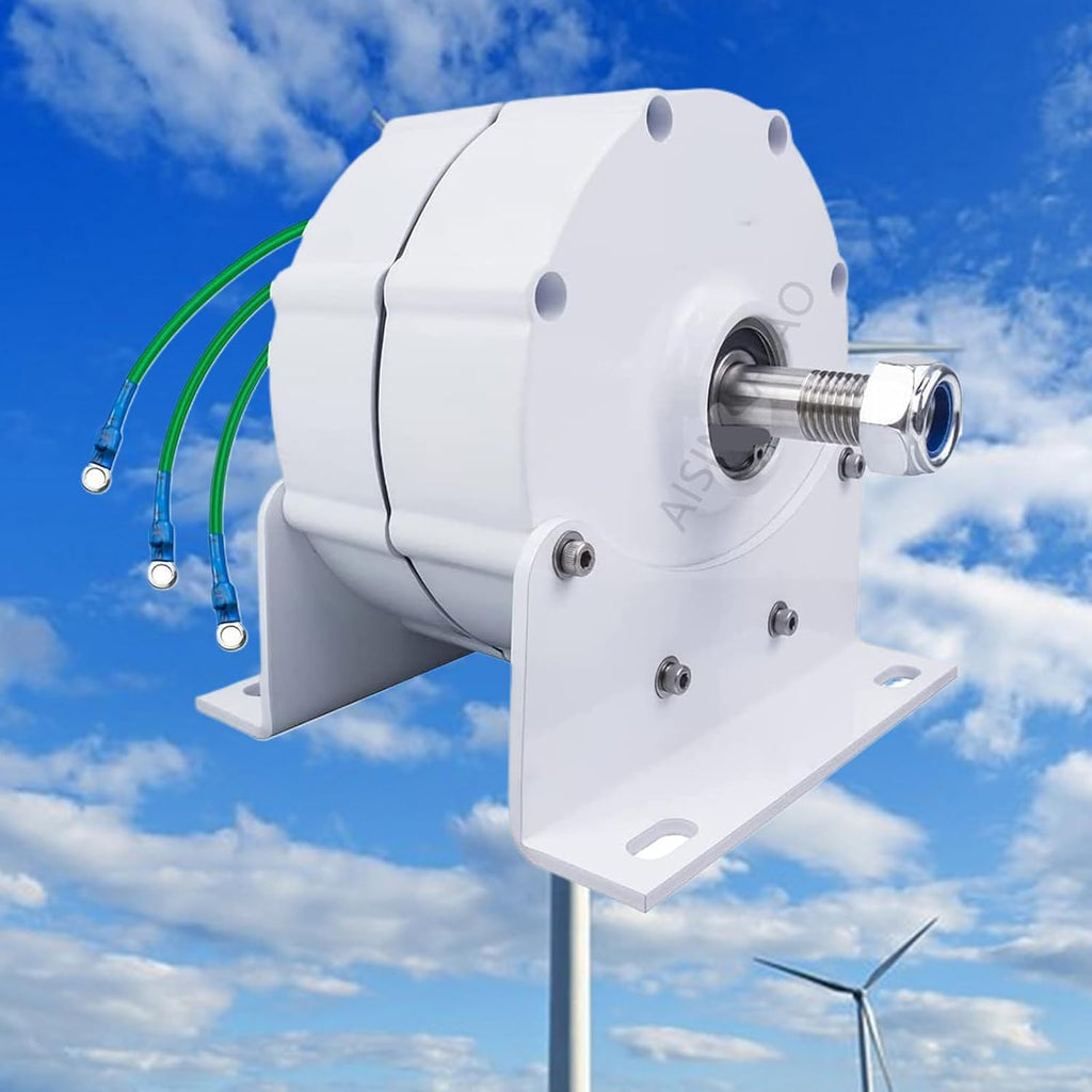 Generator 3000W Low RPM Motor Permanent Magnet Alternator 12V 24V 48V Low Noise DIY AC Alternator Permanent Magnet Motor with Base