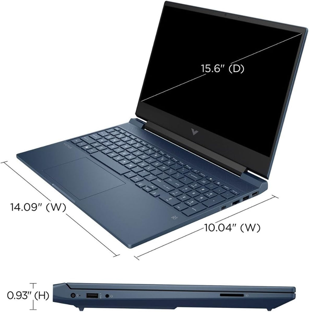 HP Victus Gaming Laptop, 15.6' FHD Display, 12th Gen 8-Core i5 12450H (Up to 4.40 GHz), GeForce RTX 3050, 64GB RAM, 2TB PCle 4.0, Backlit KB, Keypad, WiFi 6, RJ45, USB-C, PDG HDMI Cable, Win 11 Pro