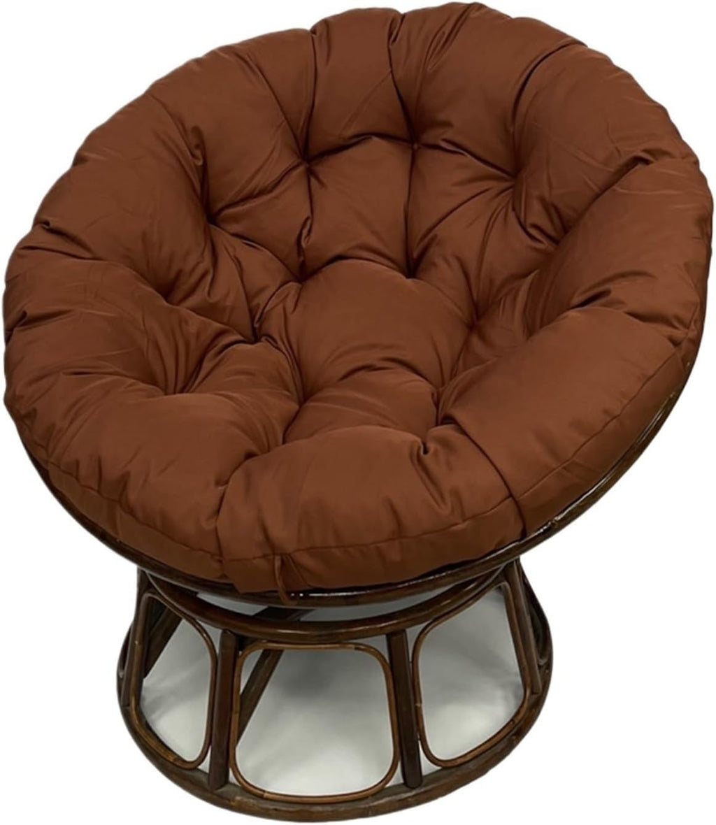 Indoor Outdoor Papasan Chair Cushion, Bucket & Moon Comfy Round Cushion, Tufted Wicker Hanging Egg Chair Cushion for Garden, Living Room, Bedroom