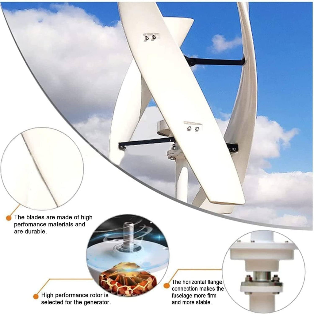 3000W/8000W Wind Turbine,3-Blade Wind Vertical Generator,3-Phase AC Permanent Magnet Generator,Wind Turbine kit,3000W-12V