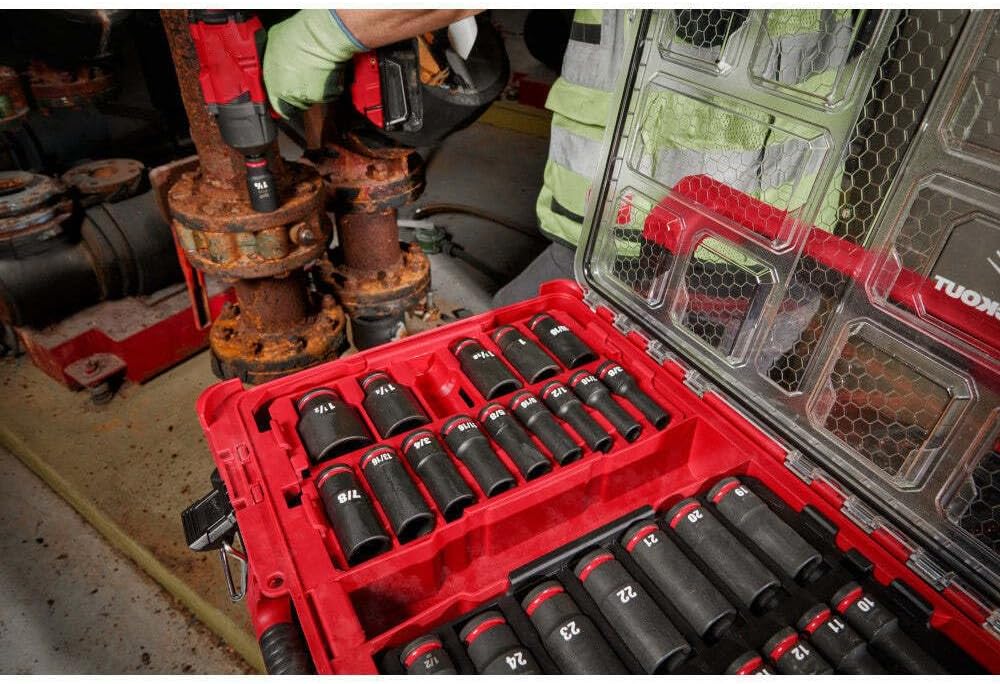 Tools Combo Kit Impact Socket Set fits Milwaukee 49-66-6806 Shockwave 1/2' Impact Duty Socket Packout Set - 31 PC
