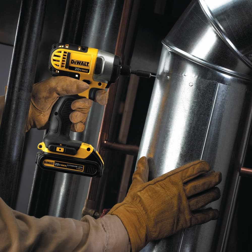 DEWALT - DEWDCF885C2 20V MAX Cordless Drill Impact Driver Kit, 1/4-Inch (DCF885C2) yellow/black