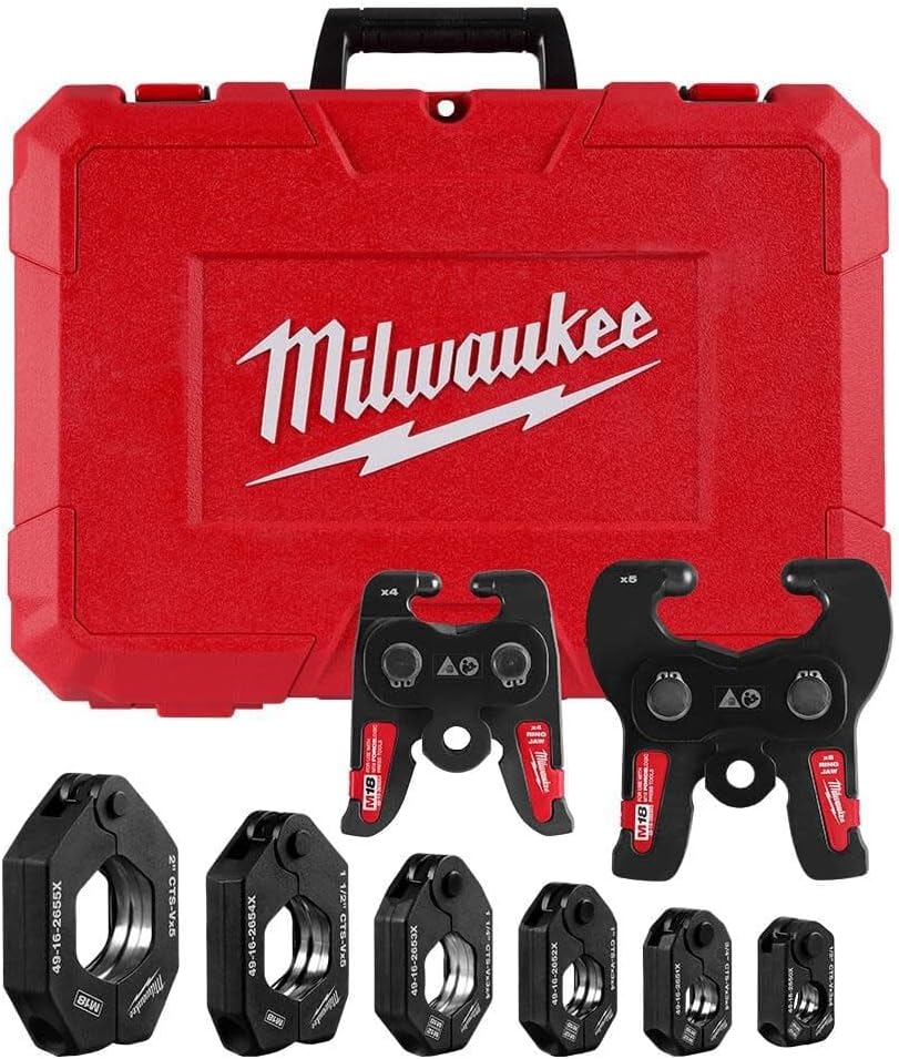 Milwaukee 1/2 Inch - 2 Inch CTS-V Pivoting Press Ring Kit for M18 FORCE LOGIC Press Tools