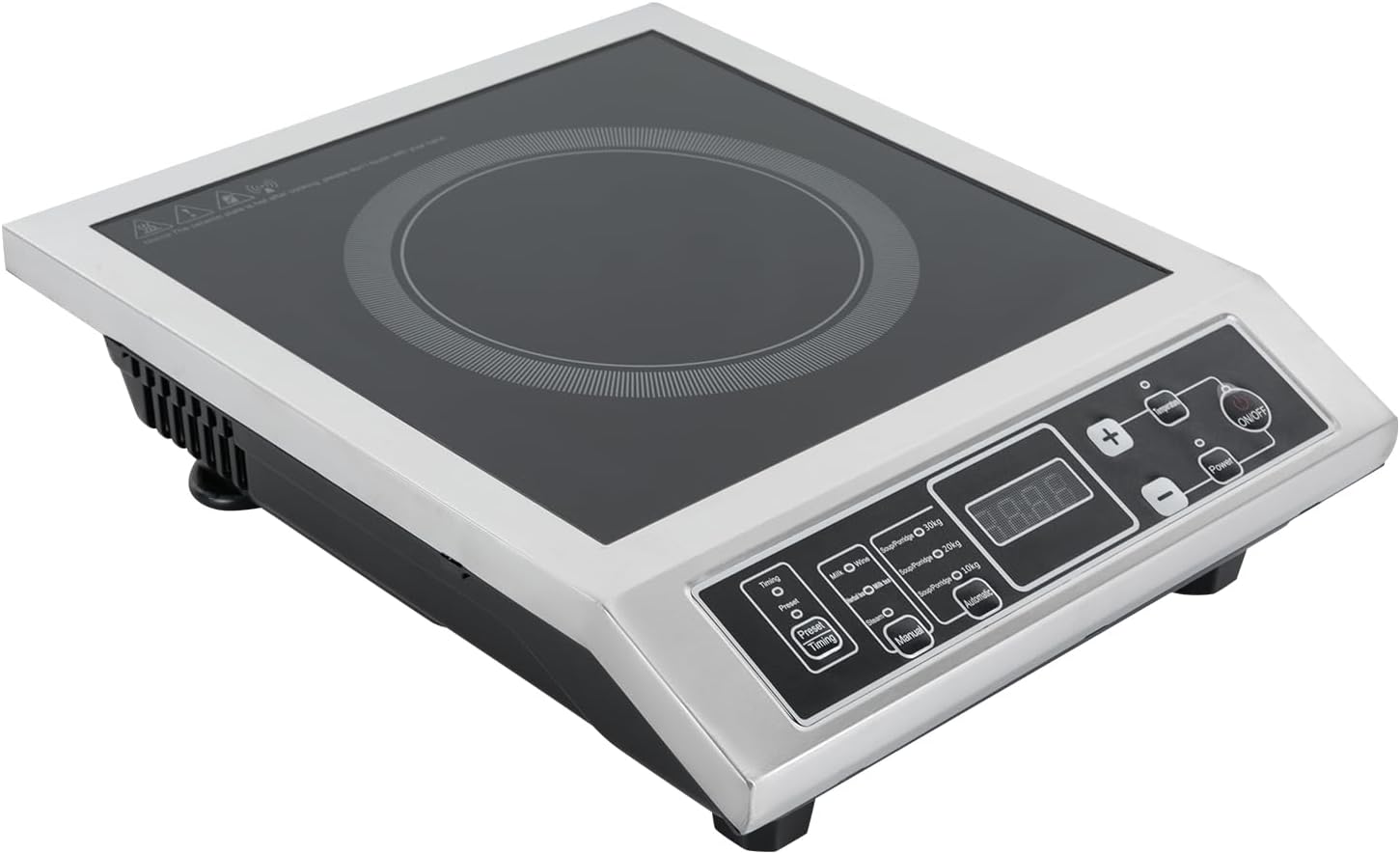 Portable Induction Cooktop, 3500W Professional Countertop Induction Cooktop with 8 Levels Adjustable Temperature & Sensor for Dorm Rooms & Home Kitchens and Backyard Cooking