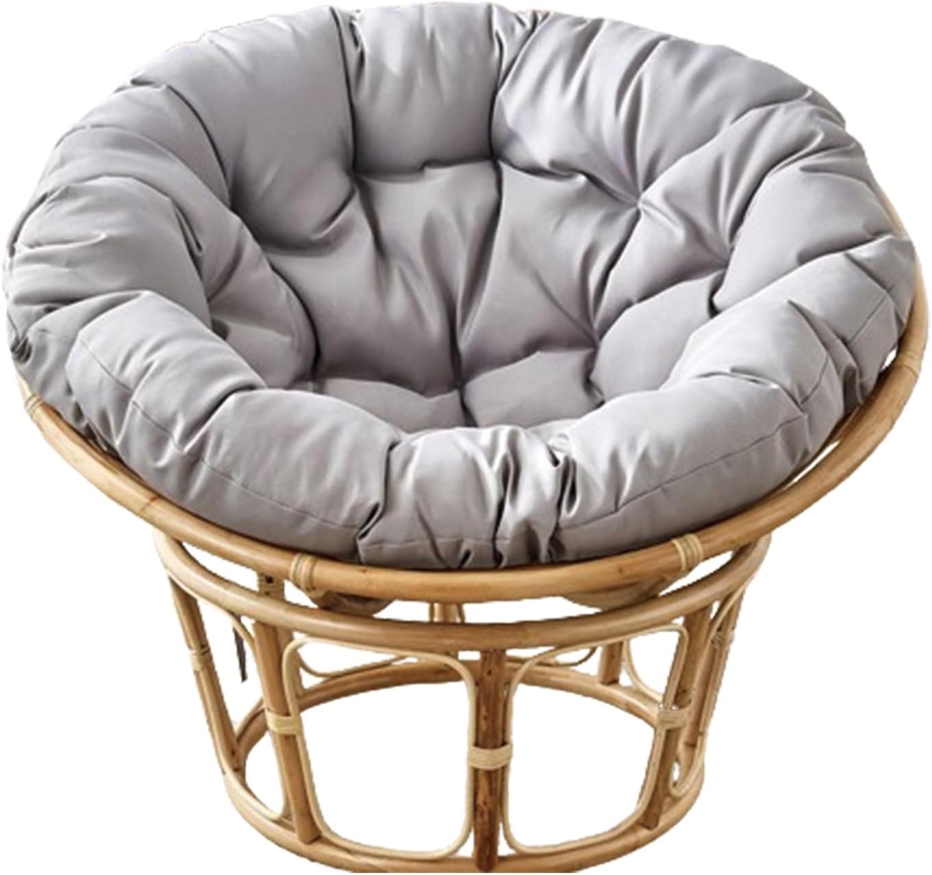 Indoor Outdoor Waterproof Papasan Chair Cushion Egg Chair Cushion Hanging Chair Cushion Patio Chair Mat for Rocking Chair Seats(Grey,150 * 150cm)