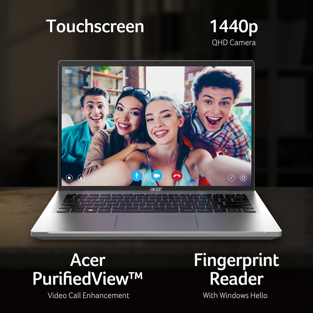 Acer Swift Go Intel Evo Thin & Light Premium Laptop 14' 1920x1200 100% sRGB Touch Screen Display Intel Core i7-1355U Intel Iris Xe 16GB LPDDR5 512GB Gen 4 SSD SFG14-71T-72QV