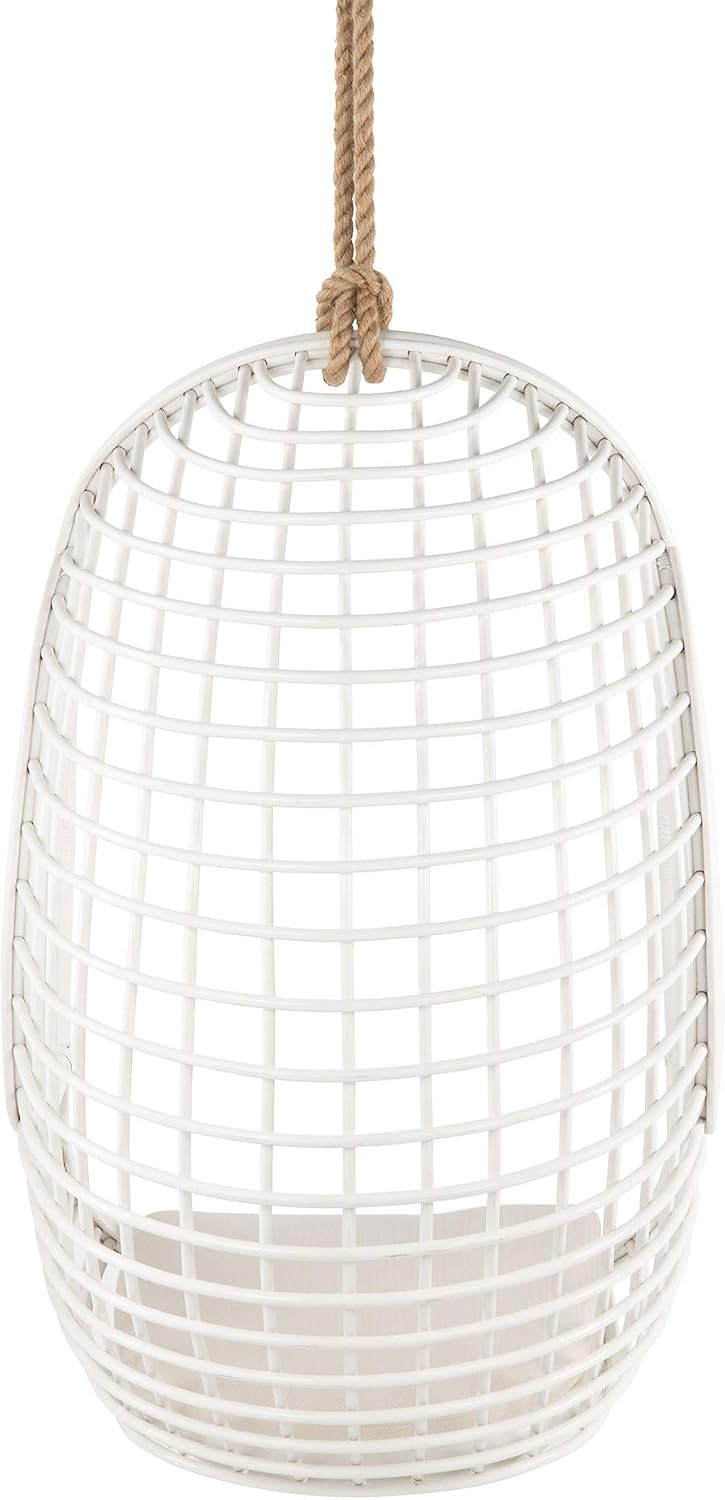 KOUBOO Grid Rattan Hanging Chair, Hammock Chairs with Stands for Patio, Hanging Egg, Swings, Bedroom, Adjustable Height Resistant, Outdoor & Indoor, Home Decore, Natural