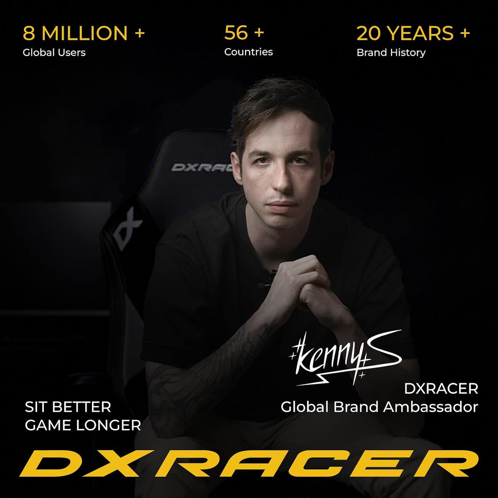 DXRacer Craft L Video Gaming Chair for Adults, Ergonomic Office Reclining Computer Chair with Magnetic Head Pillow and Lumbar Support, Racing Style Height Adjustable (EPU Leatherette, Black)