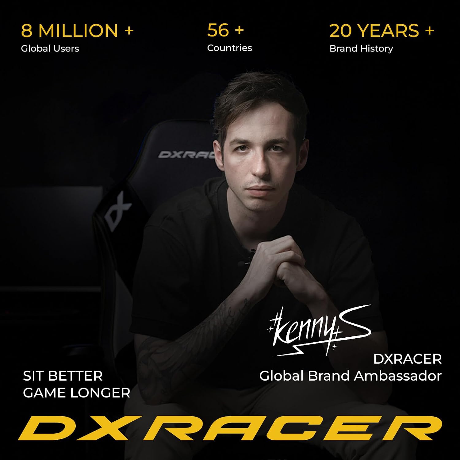 DXRacer Craft L Video Gaming Chair for Adults, Ergonomic Office Reclining Computer Chair with Magnetic Head Pillow and Lumbar Support, Racing Style Height Adjustable (EPU Leatherette, Black)
