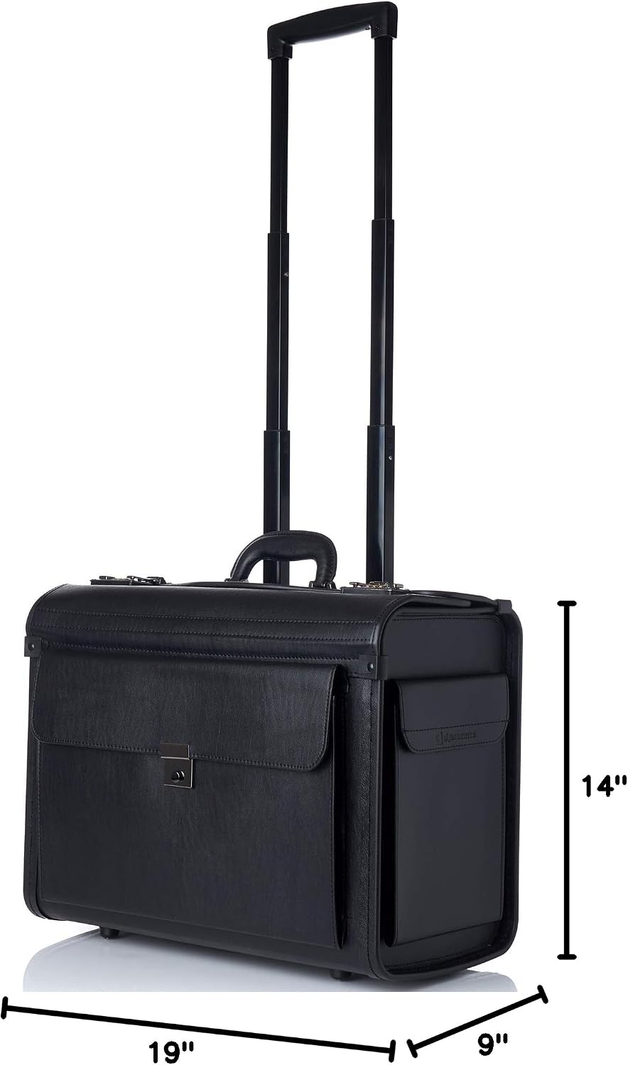 Alpine Swiss Rolling 17' Laptop Briefcase on Wheels Attache Lawyers Case Legal Size